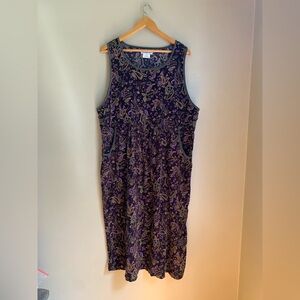 Cambridge Dry Goods Purple and Green Maxi Dress
